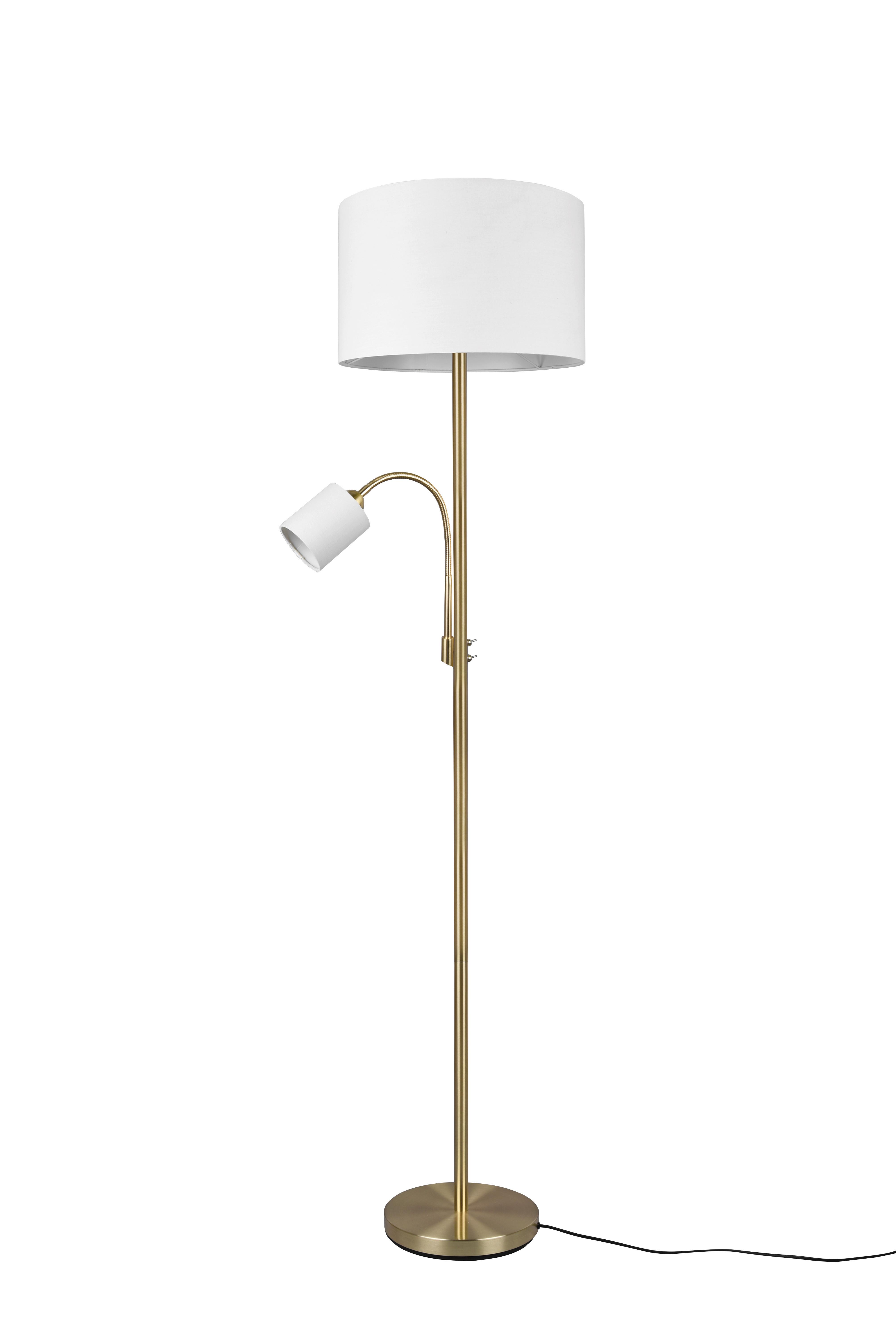 LAMPA STOJĄCA 403900208 HOTEL - kolor mosiężny/kremowy, Konventionell, metal/tkanina (40/40/170cm) - Trio Leuchten