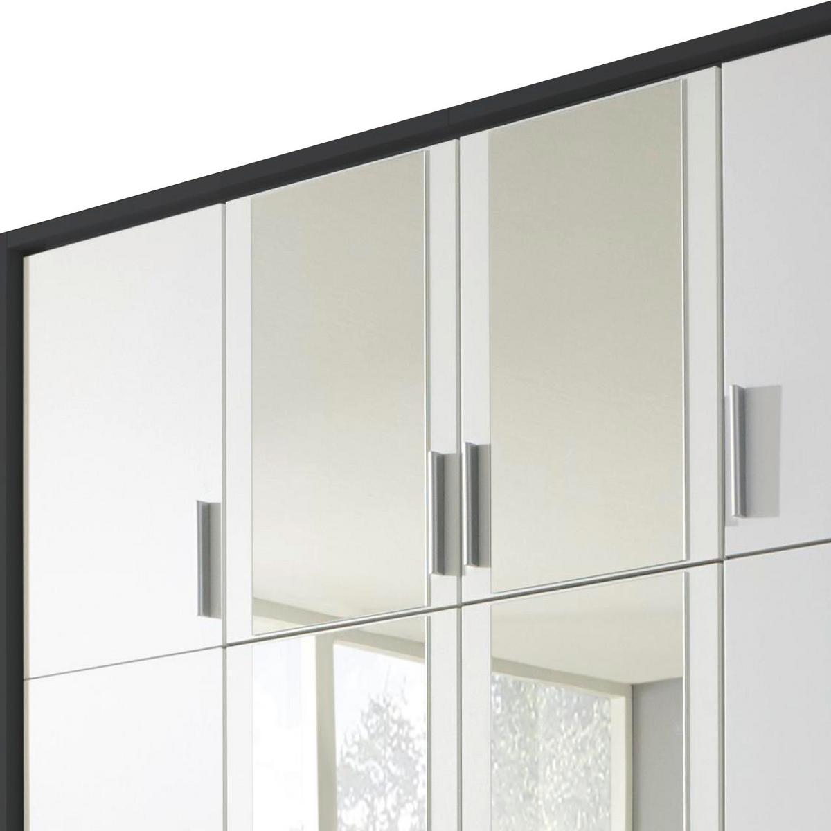 Ormar S Klasičnim Vratima Hildesheim - bijela/siva, Design, staklo/drvni materijal (185/231/56cm) - Modern Living