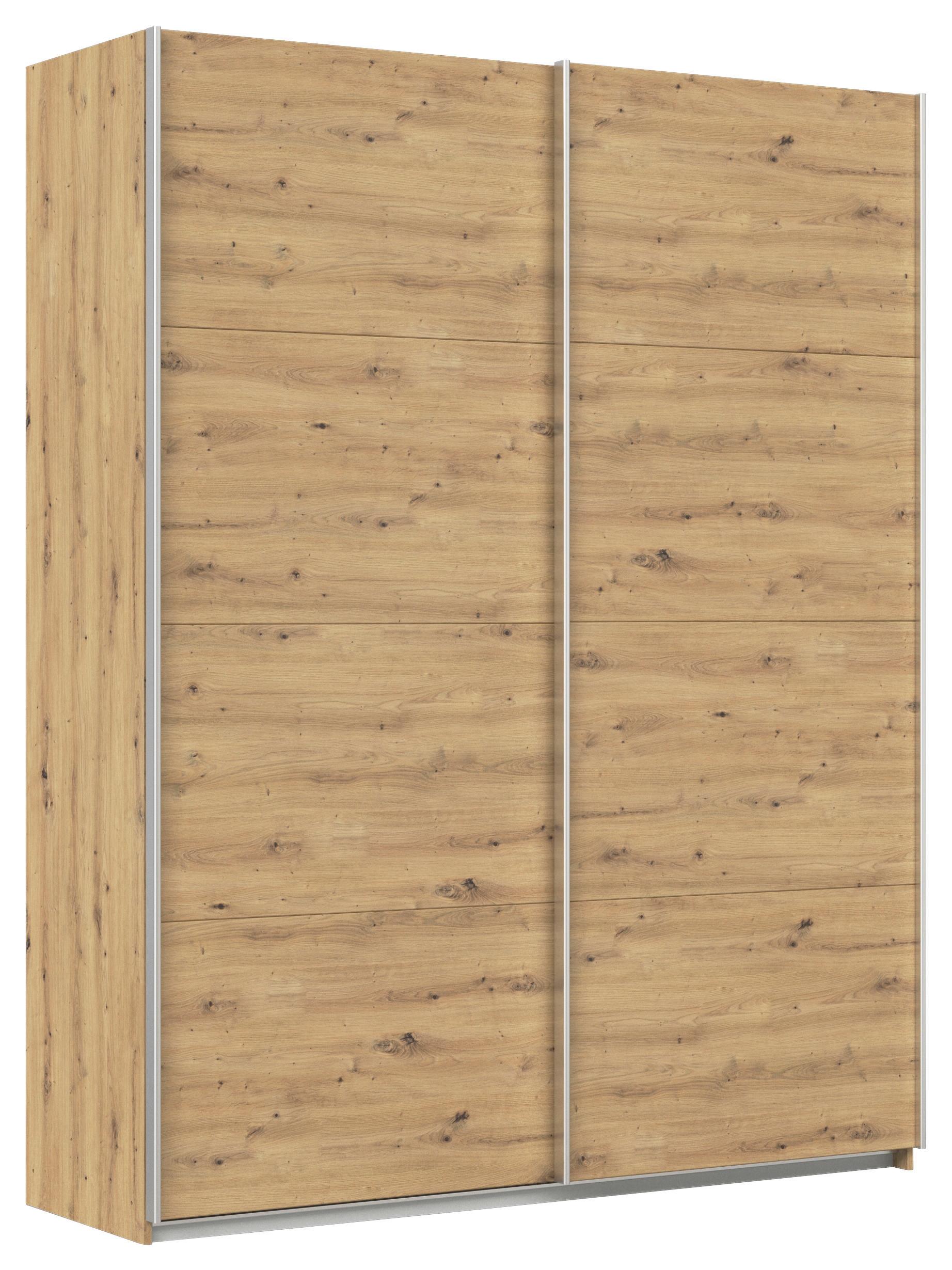 Ormar S Kliznim Vratima Feldkirch - hrast Artisan/boje aluminija, Moderno, drvni materijal/metal (181/229/62cm)