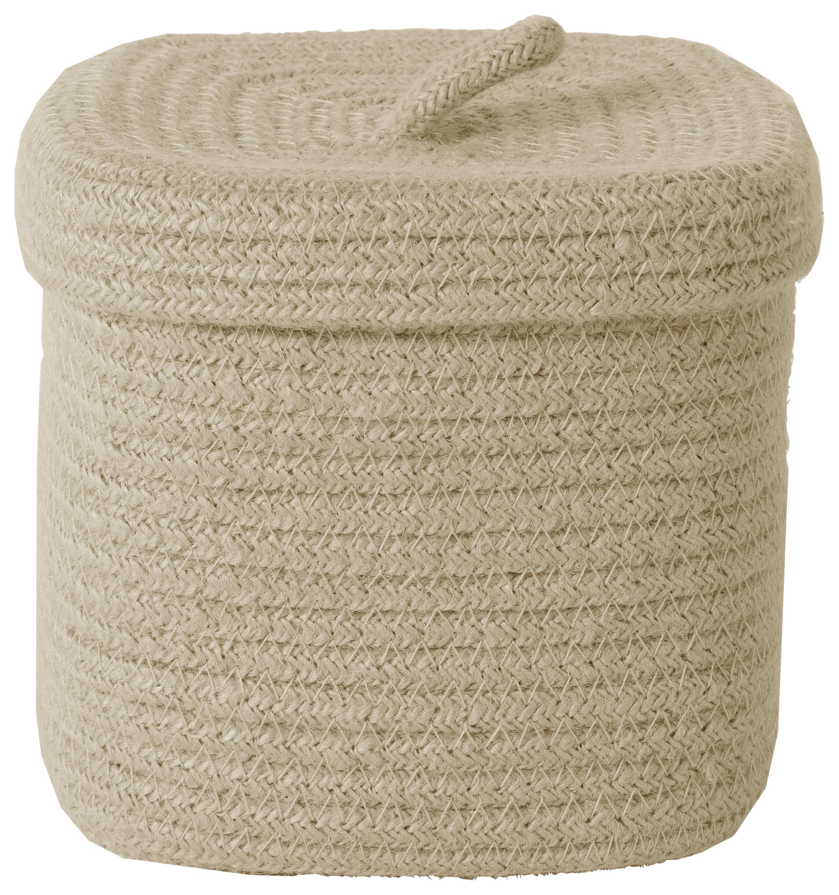 Kosár Romy - M - bézs, Konventionell, műanyag/textil (18/16/18cm) - Mömax