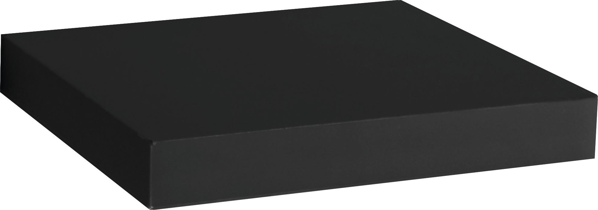Falipolc Fekete 23,5cm Széles Simple - Fekete, modern, Faalapú anyag (23,5/3,8/23,5cm)