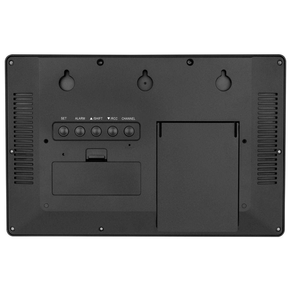 Funkuhr Digital Schwarz - Schwarz, Basics, Keramik (84/36/23,5cm)