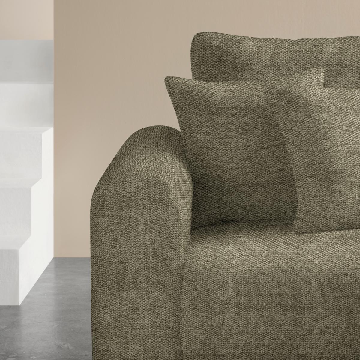 Kutna Garnitura Lille - maslinasto zelena/svijetlo smeđa, Moderno, tekstil/drvo (232/110/156cm) - Best Price