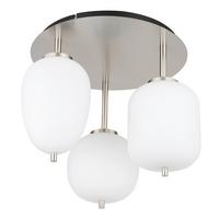Mennyezeti Lámpa 15345-3dno Blacky I - opál/nikkelszínű, Basics, üveg/fém (46/36cm) - Globo