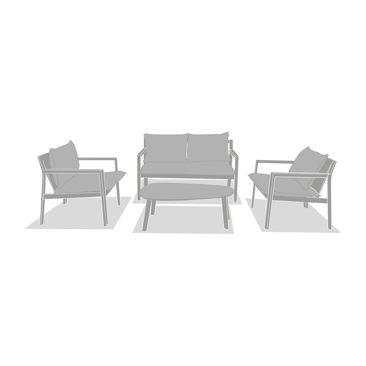 Vrtni Set Flovia - zelena, Basics, metal/tekstil (223,5/135/70cm)