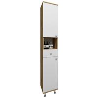 HOCHSCHRANK NILOSI - Honigeiche/Weiss, Modern, Holzwerkstoff/Kunststoff (30/185/31cm) - MID.YOU