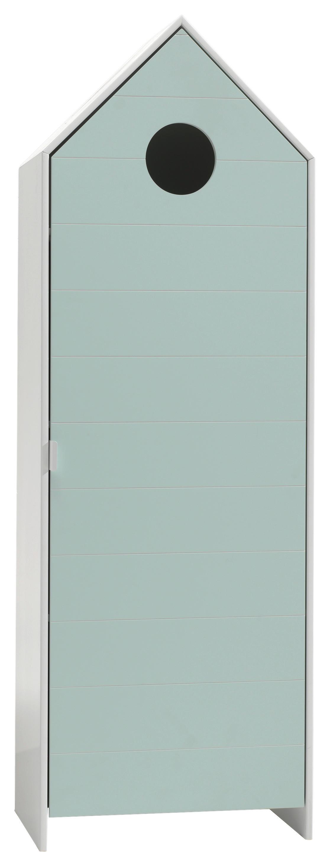 Kinderkleiderschrank Casami Mintgrün/Weiß - Weiß/Mintgrün, MODERN, Holzwerkstoff (57,6/171,3/37cm) - Vipack
