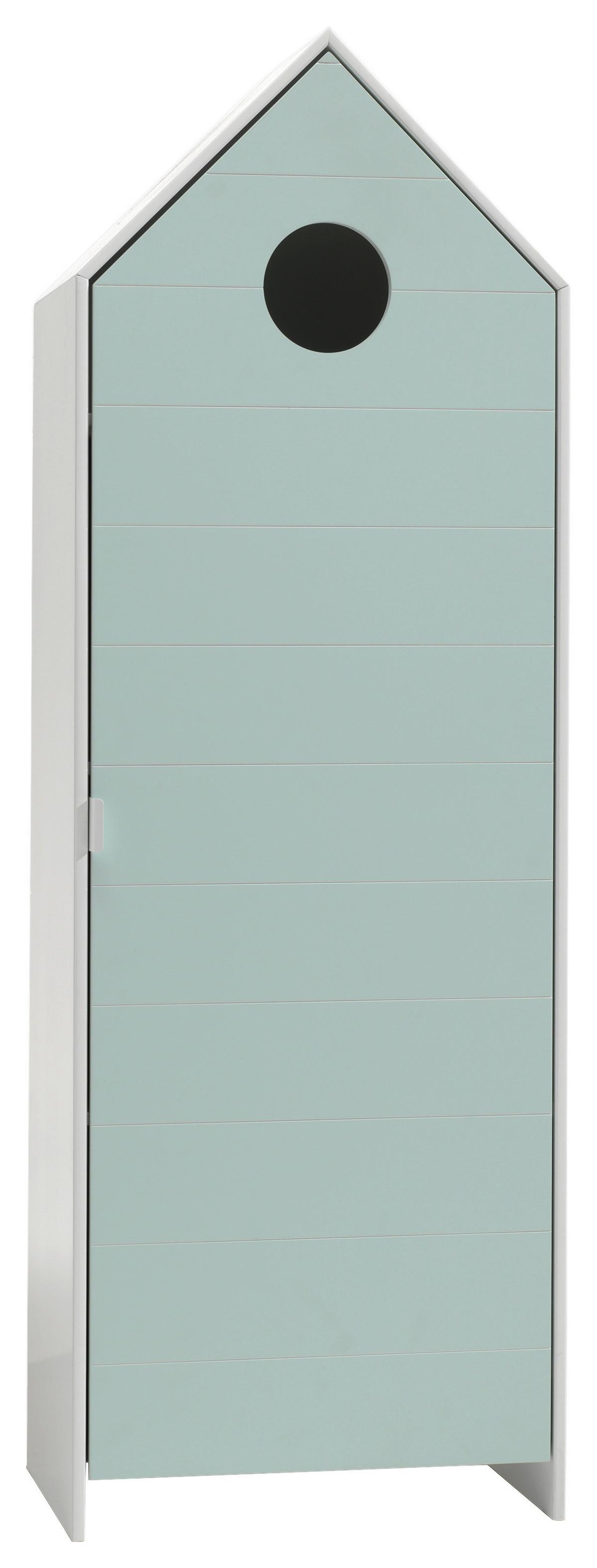Kinderkleiderschrank Casami Mintgrün/Weiß - Weiß/Mintgrün, MODERN, Holzwerkstoff (57,6/171,3/37cm) - Vipack