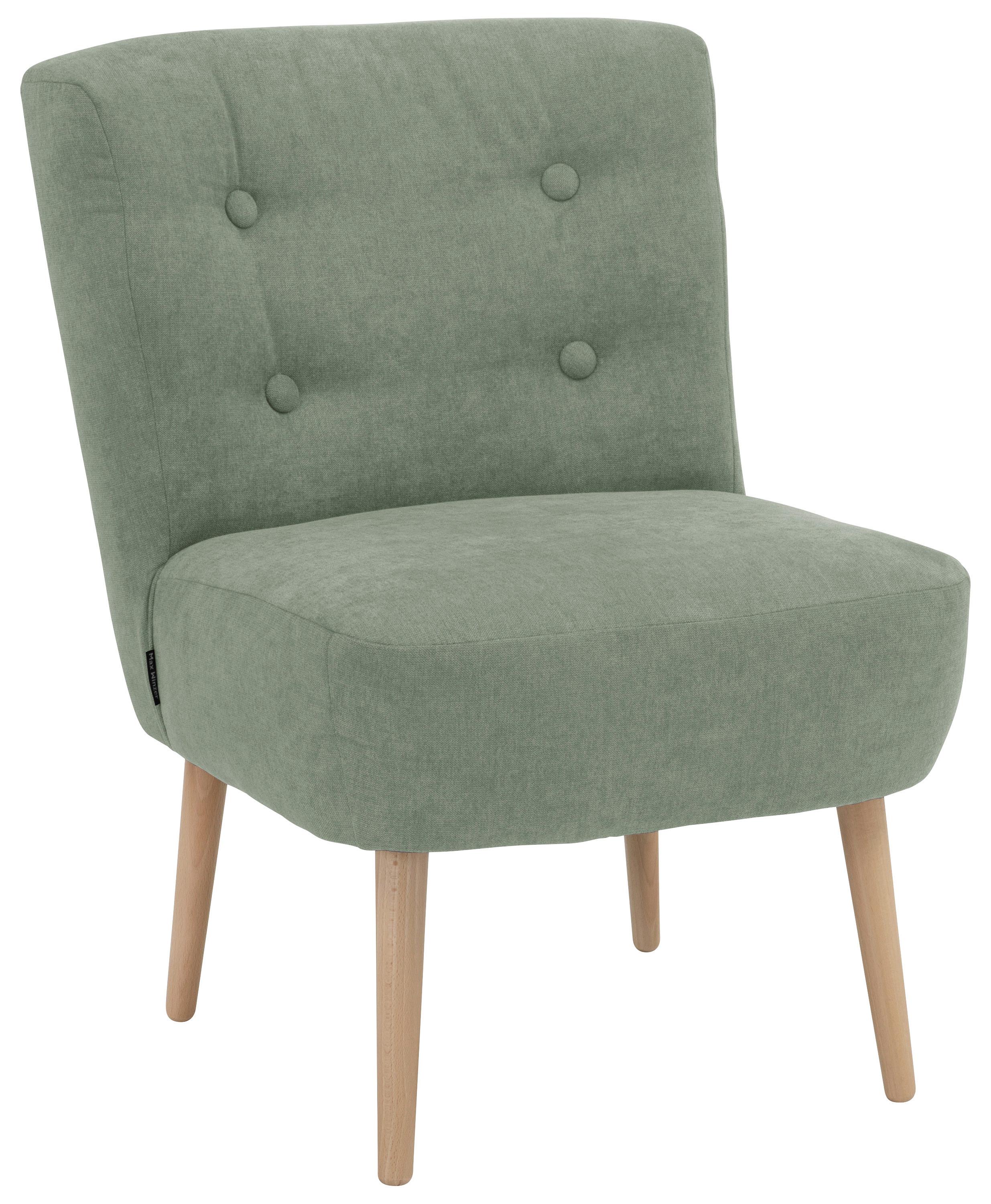 SESSEL FIONA - Buchefarben/Hellgrün, Design, Holz/Textil (58/78/68cm) - Max Winzer