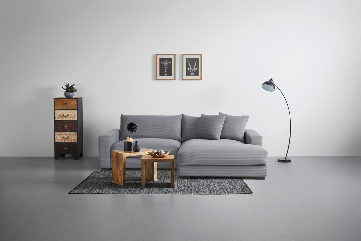 Kutna Garnitura Pedro - siva, Moderno, tekstil (265/83/180cm) - Mömax