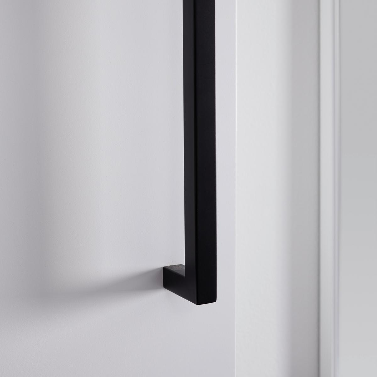 Hängeschrank Marianne Weiß ca. 30x64x20 cm - Schwarz/Weiß, MODERN, Holzwerkstoff/Metall (30/64/20cm) - Bessagi Home