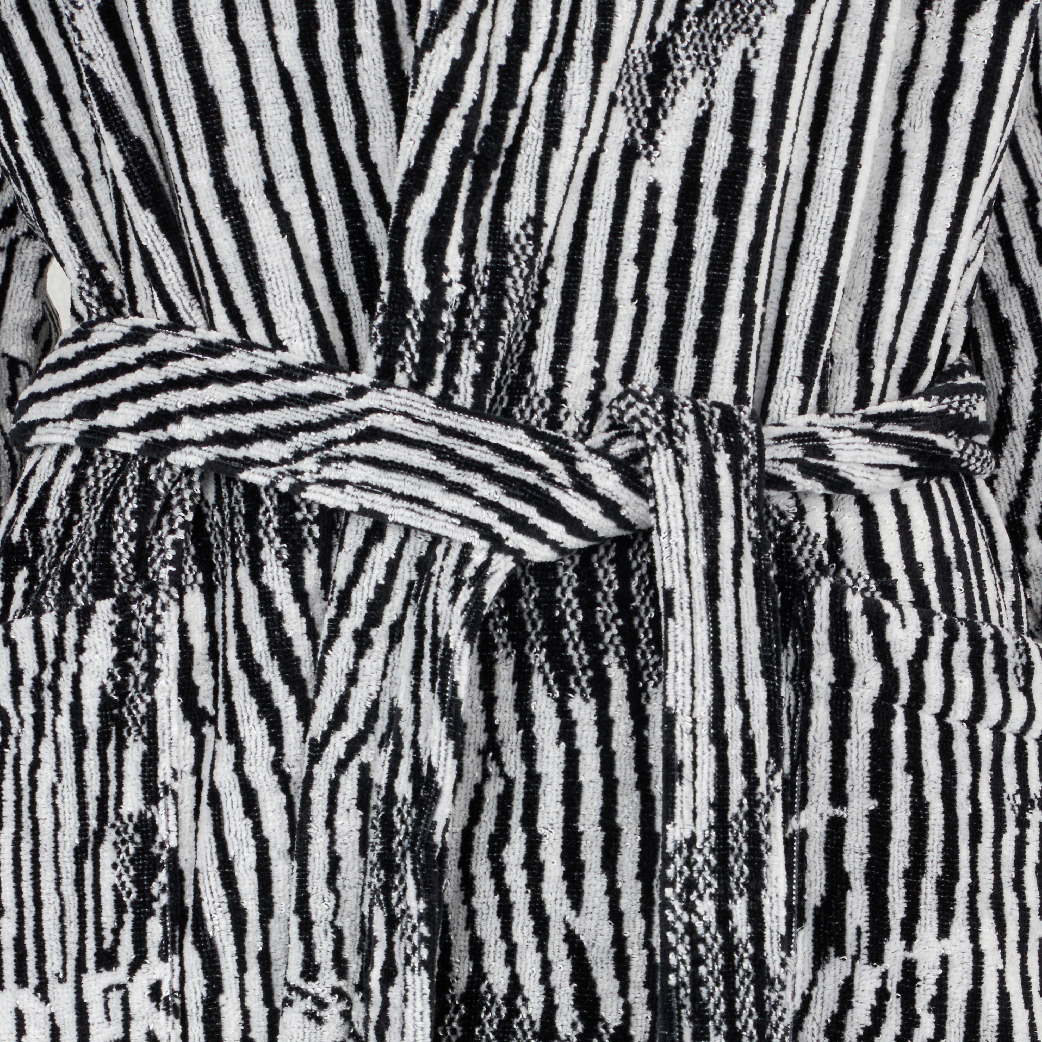 SZLAFROK KĄPIELOWY STRIPES - szary, Basics, tkanina (S/Mnull) - Diesel