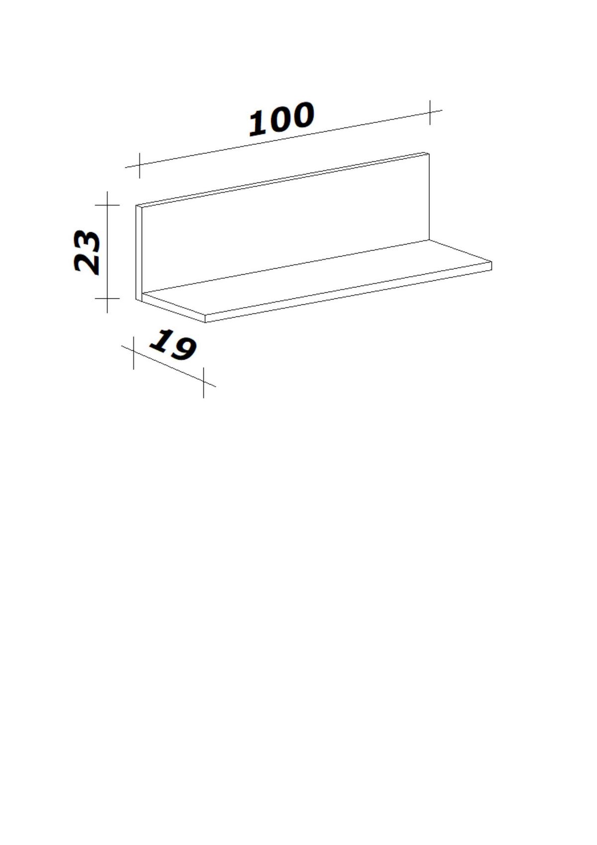 Wandboard Cara ca. 100x23x19 cm Eiche Artisan - Eiche Artisan, KONVENTIONELL, Holzwerkstoff (100/22,8/18,6cm) - FlexWell