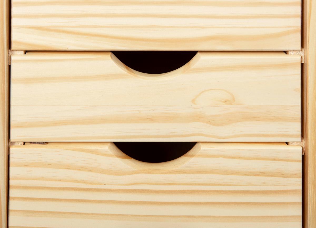 Rollcontainer Nils ca. 35x66x39 cm Kieferfarben - Kieferfarben, Basics, Holz/Kunststoff (35/66/39cm) - MID.YOU