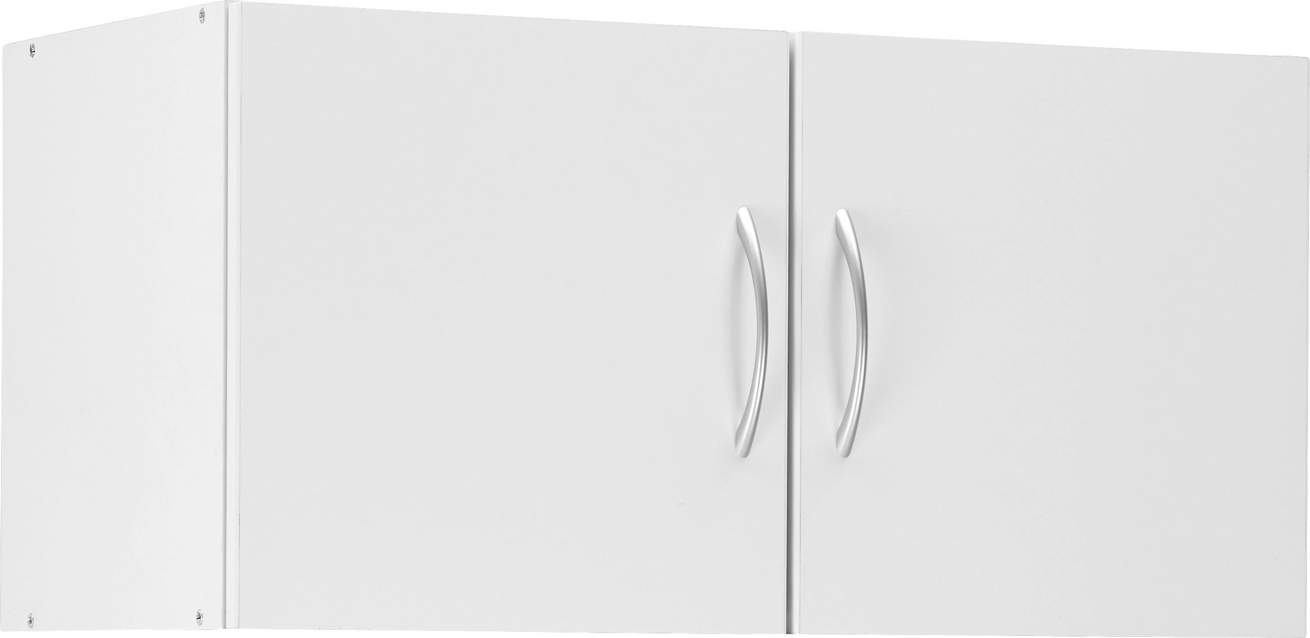 Aufsatzschrank in Weiss - Weiss/Alufarben, Konventionell, Holzwerkstoff/Kunststoff (80/40/40cm) - Mömax