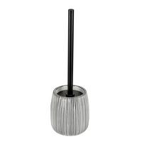 KOMPLET DO WC PASCOLI - czarny/biały, Basics, tworzywo sztuczne/metal (12/38/12cm) - Wenko