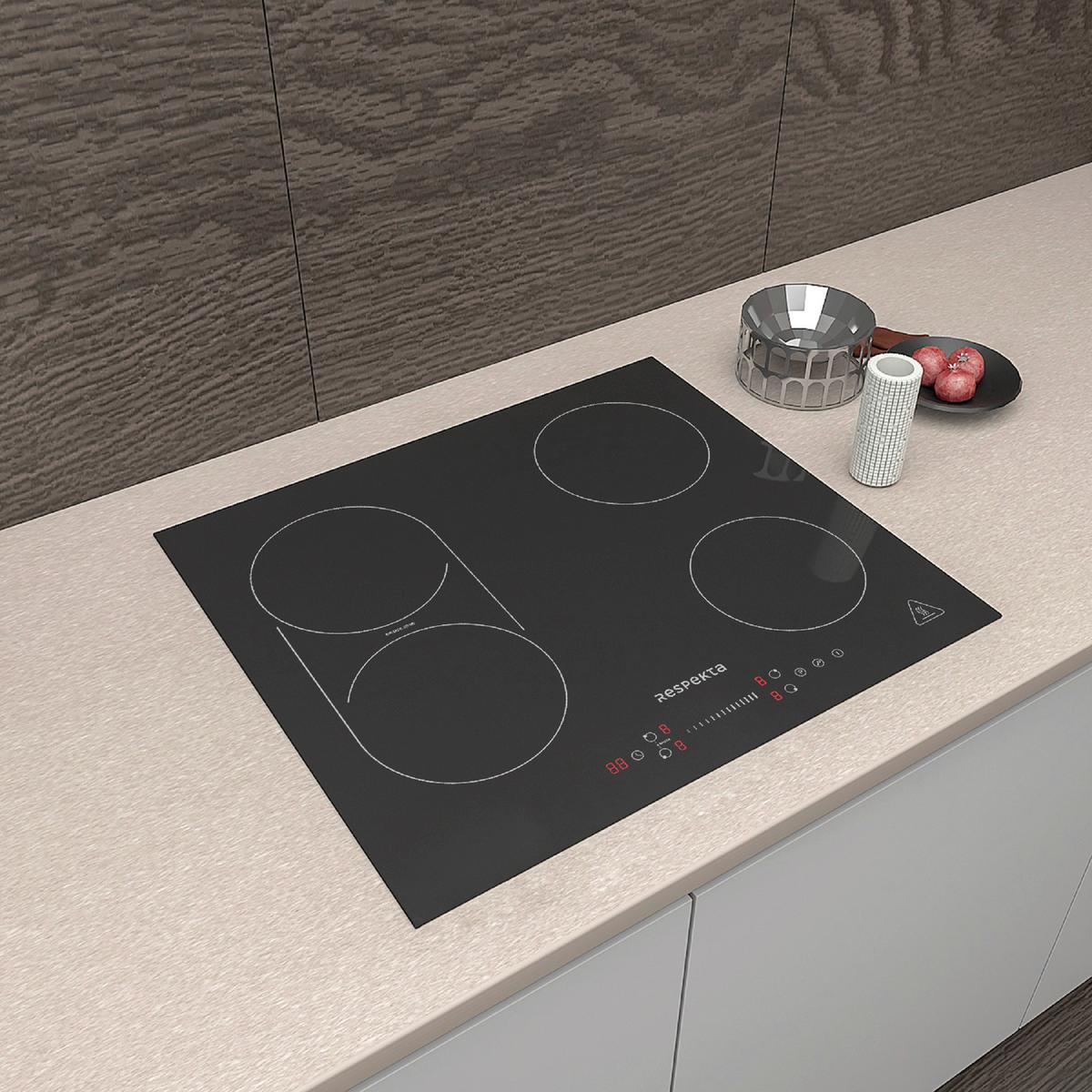 Induktionskochfeld KM6600IB-28 ca. 59/6/52 cm Schwarz - Schwarz, Trend, Glas/Metall (59/6/52cm) - Respekta