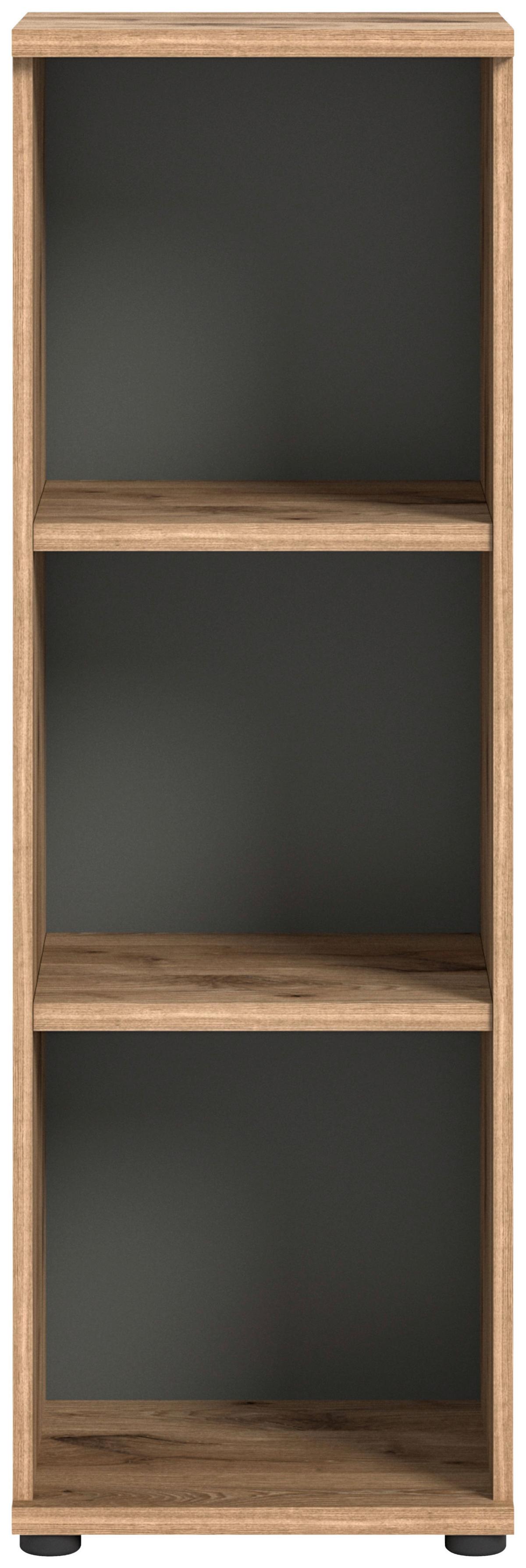 Regal Mason ca. 40x122 cm Eiche/Grau - Eichefarben/Grau, Holzwerkstoff (40/122/37cm) - MID.YOU