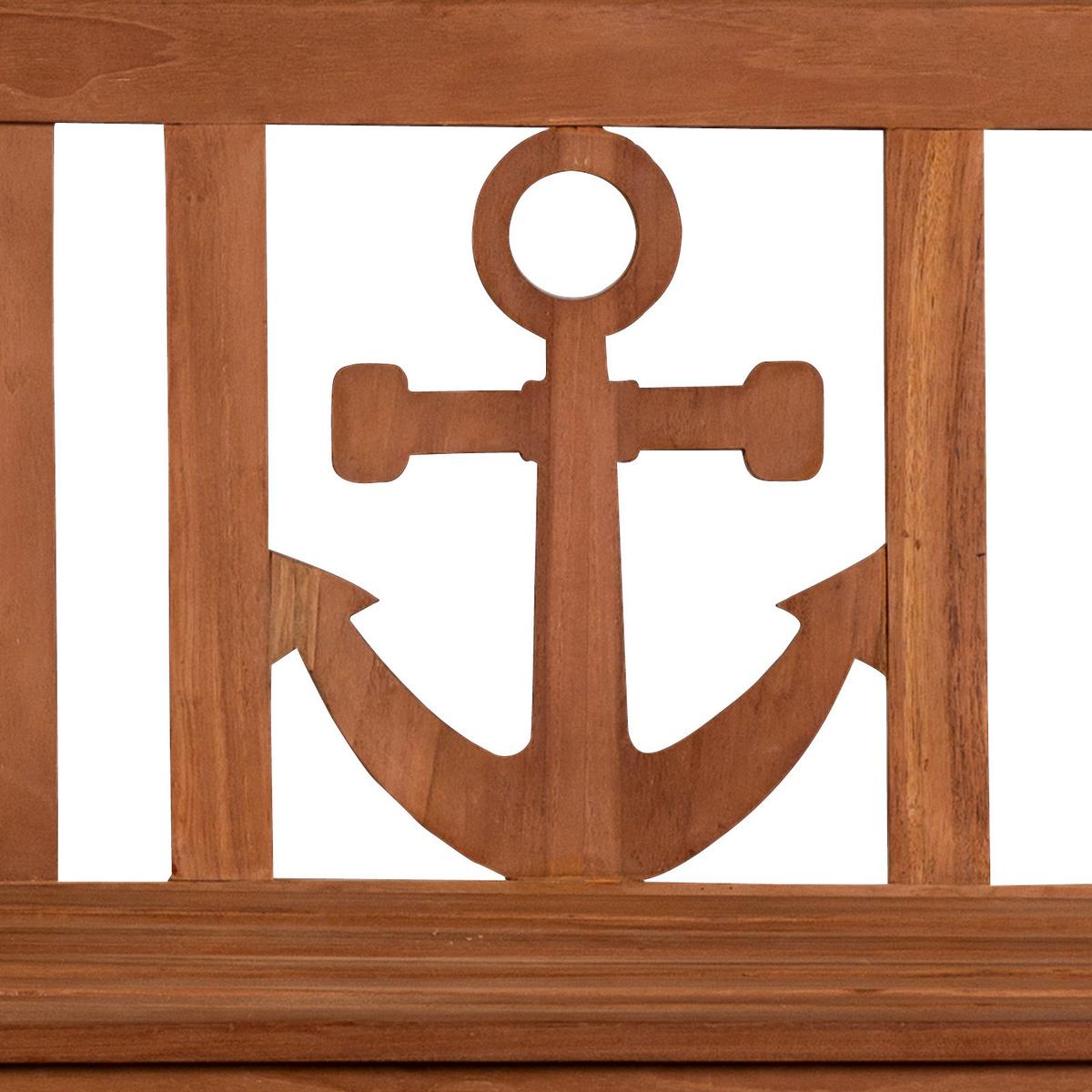 Gartenbank Ankerplatz Teak - Teakfarben, Basics, Holz (120/89/60cm) - Gardenson