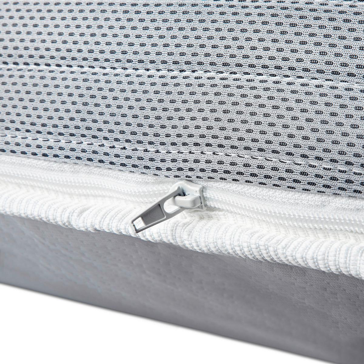 Viscomatratze Boxlike 30 Air H2/3 ca. 90x200cm - Hellgrau/Weiß, Basics, Textil (90/200cm) - MID.YOU