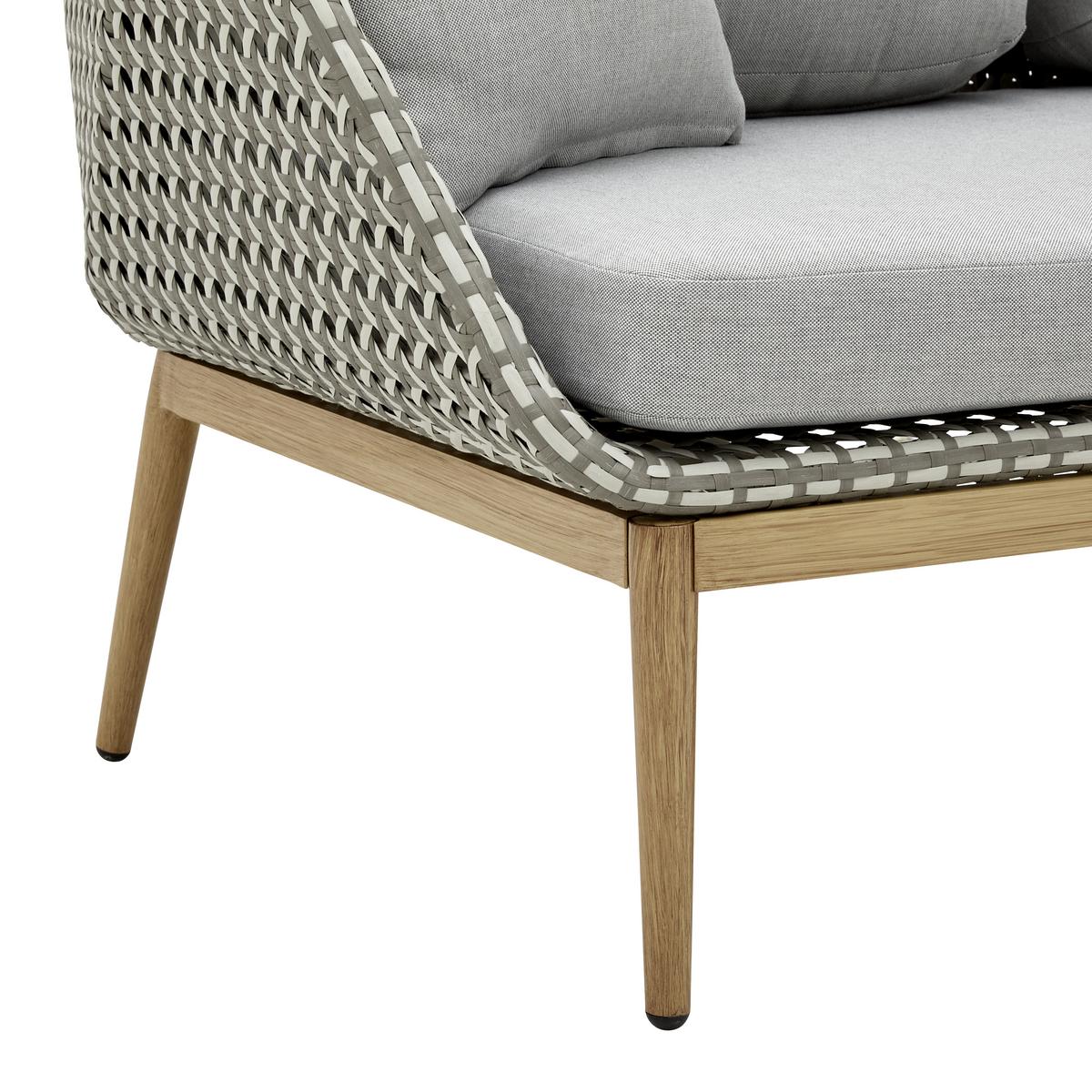 Vrtna Klop Positano, Siva, Naravna, Aluminij - siva, Moderno, kovina/umetna masa (149/91/99cm) - Bessagi Garden