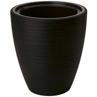 Virágkaspó Gubo - fekete, Konventionell, műanyag (29/32cm)