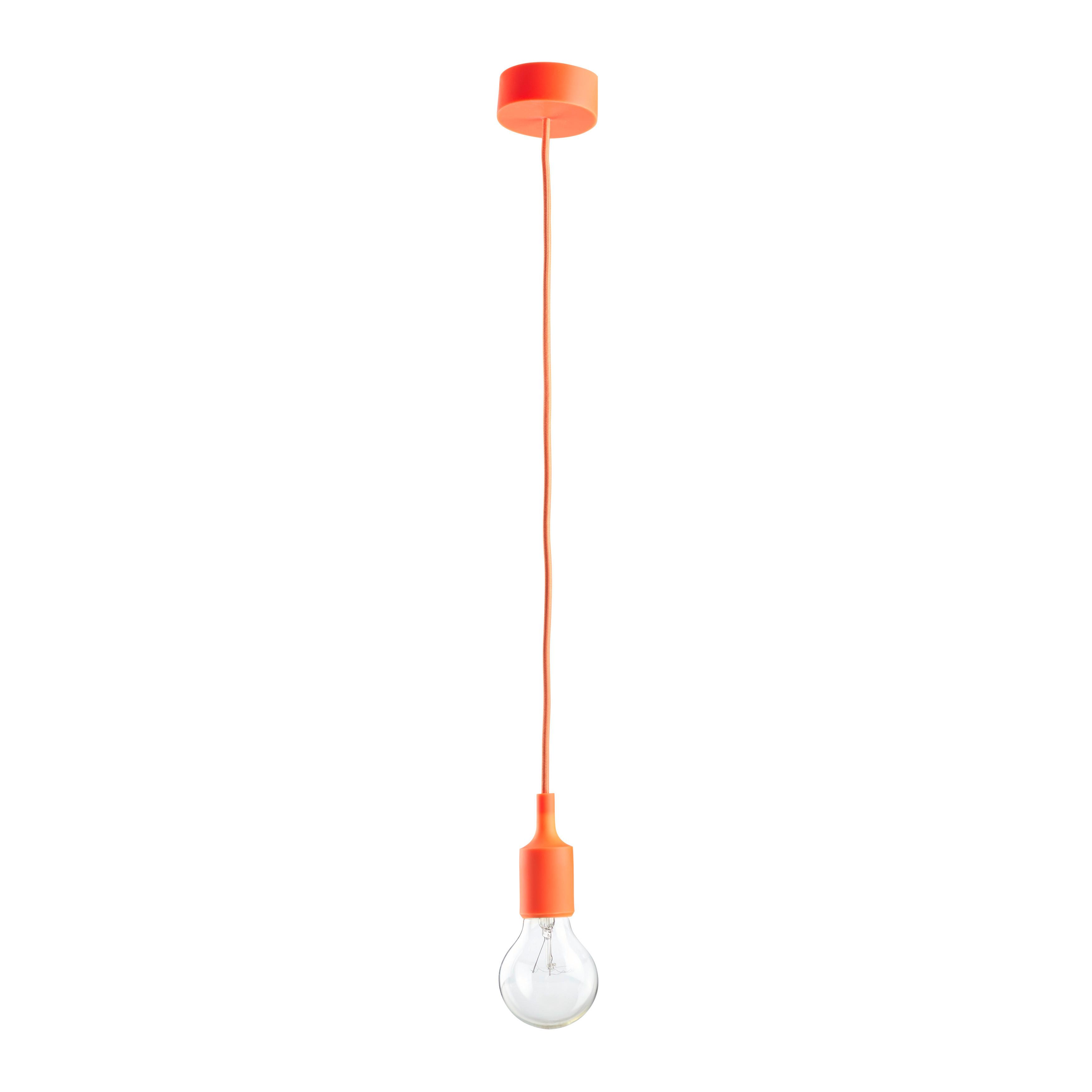 LAMPA WISZĄCA ABBY - pomarańczowy, Modern, tworzywo sztuczne (9/92cm) - Bessagi Home