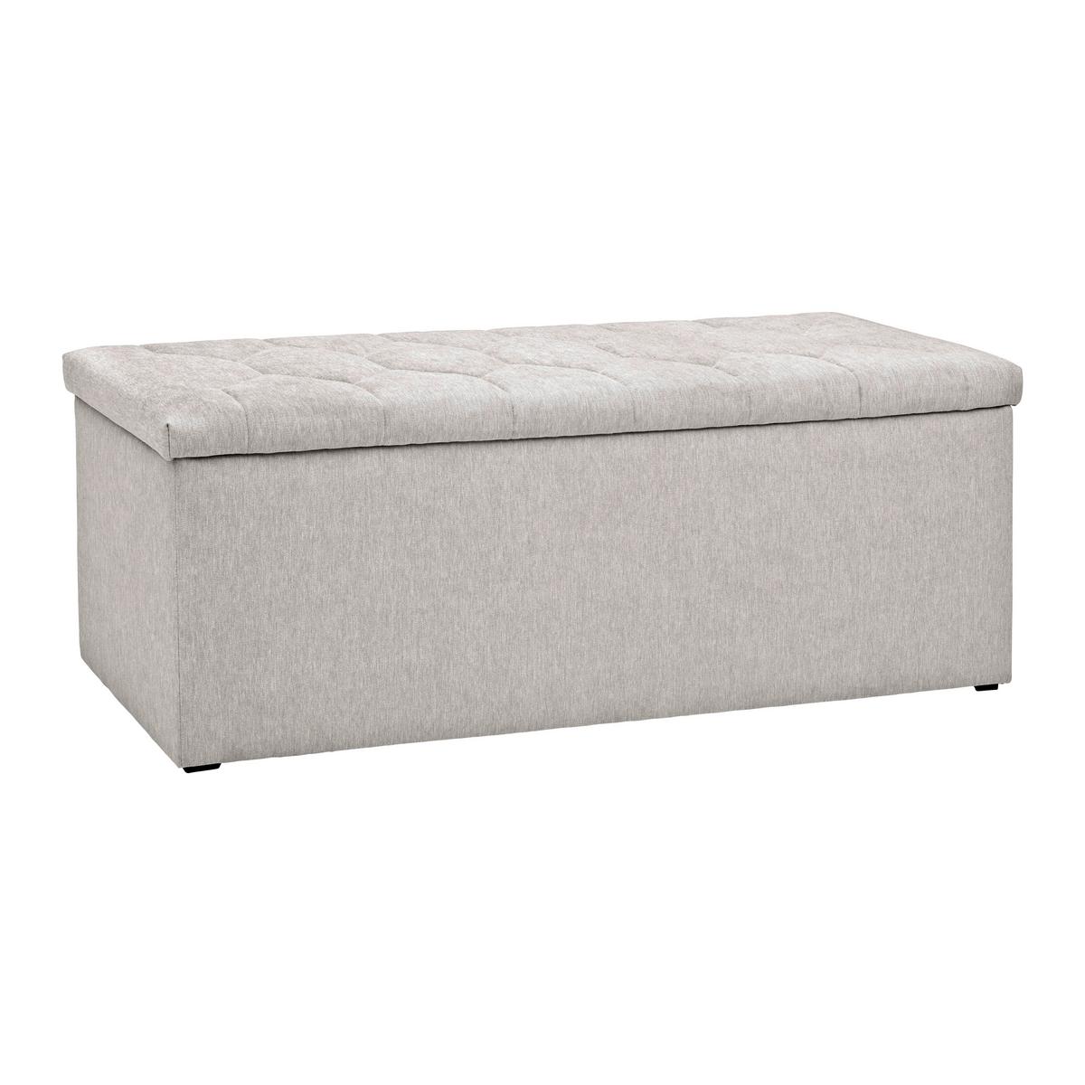 Klupa Za Krevet Maya D - svijetlo siva/crna, Konvencionalno, drvni materijal/tekstil (141/52/51cm) - Modern Living