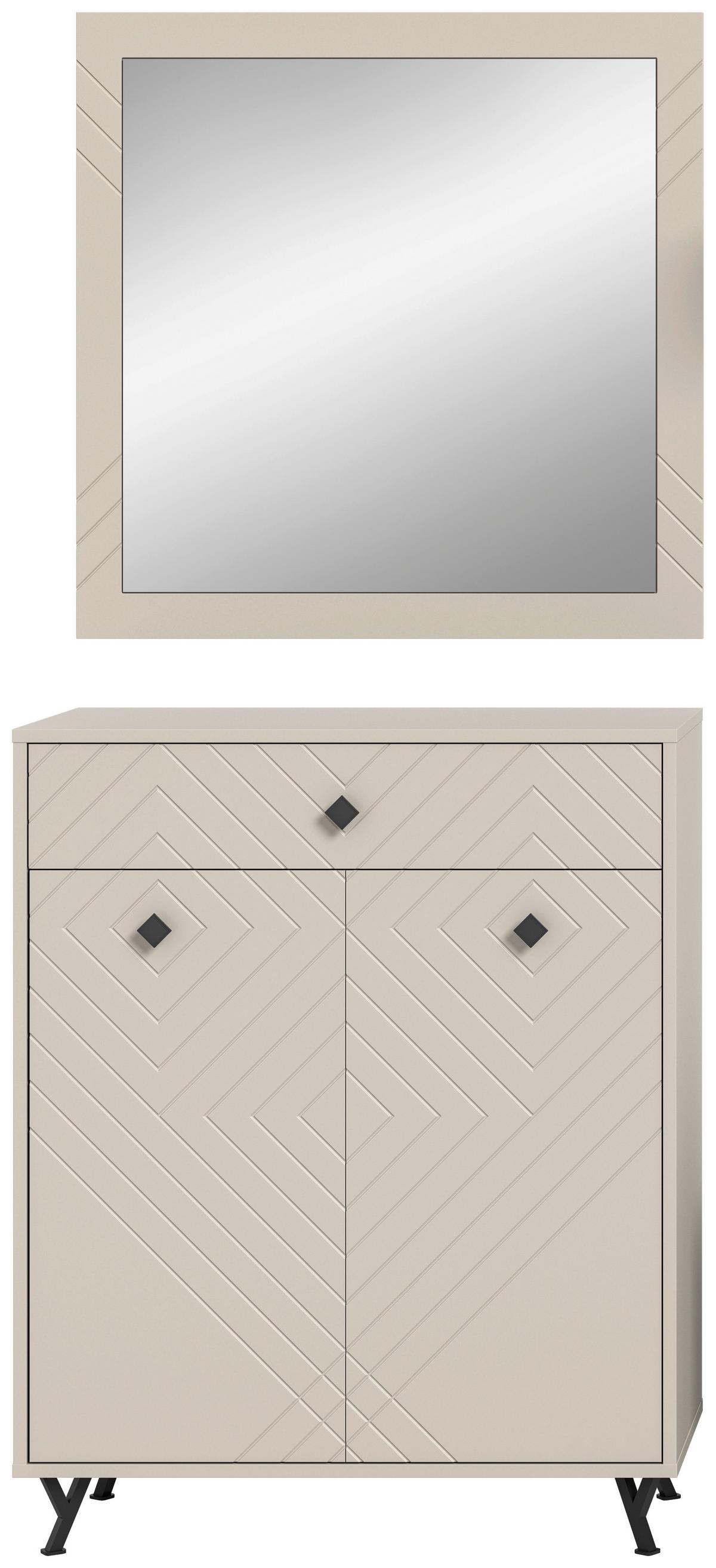 Predsoba Notes, 2-Delna, Peščeno Bež - Design, steklo/leseni material (80/190/35cm) - MID.YOU