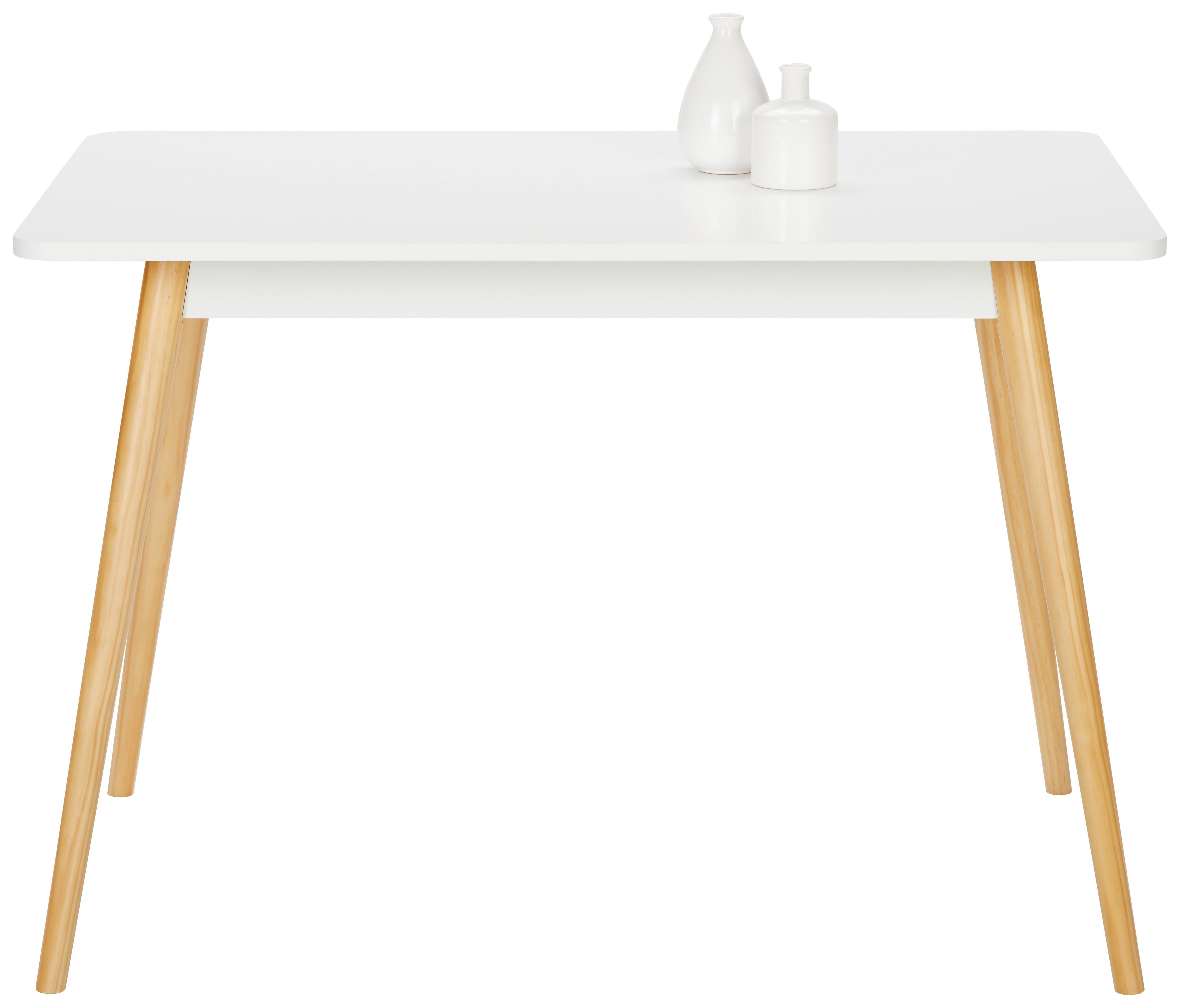 MATBORD ANOUKA -BASED- - vit/naturfärgad, Modern, trämaterial/trä (110/76/70cm) - Based