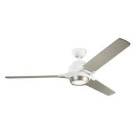 Stropni Ventilator Zeus - bijela/srebrne boje, Design, drvo/metal (152/46cm)