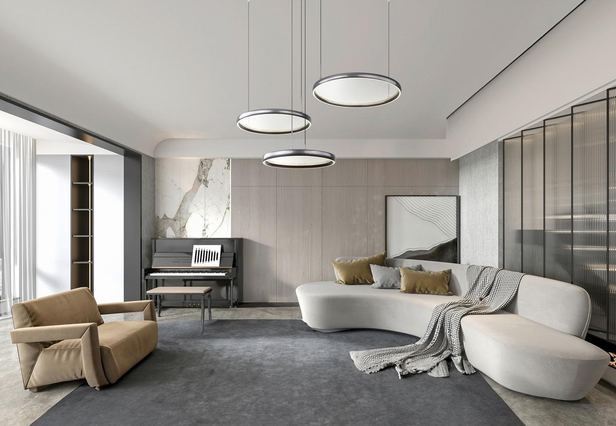 LED-HÄNGELEUCHTE 67186-60 BRIGGS - Weiss/Schwarz, Design, Kunststoff/Metall (103/83/150cm) - Globo