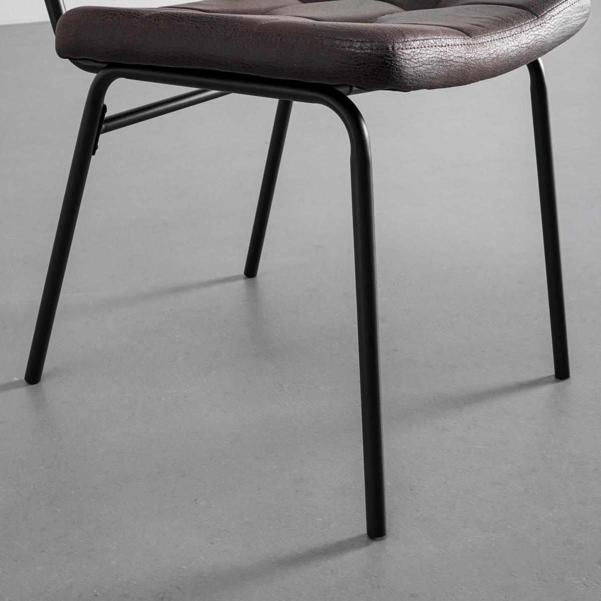 Stuhl 2er-Set Valentin Taupe gepolstert - Taupe/Schwarz, MODERN, Holz/Textil (44/80/59cm) - Bessagi Home