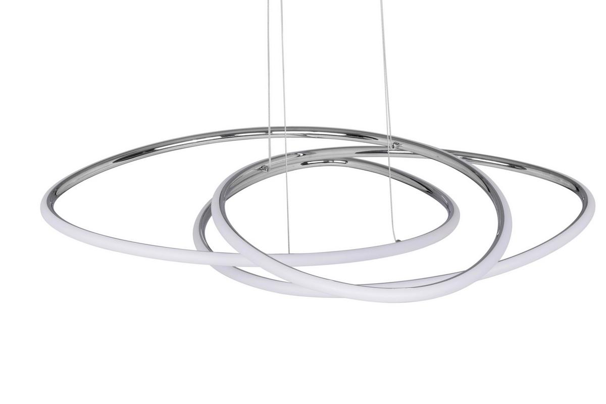 LAMPA WISZĄCA LED BALTIMORE *SBN* - kolor srebrny, Design, tworzywo sztuczne/metal (84,5/150cm) - Novel