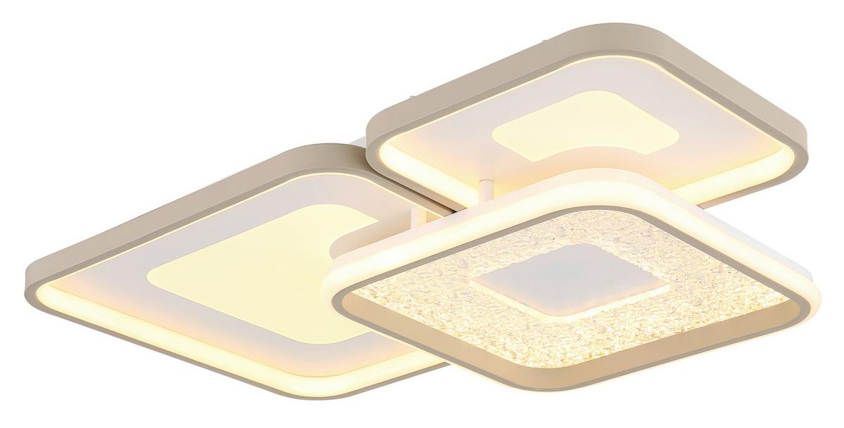 Led-deckenleuchte 48097-62 Mosaiko - Sandfarben/Klar, Design, Kunststoff/Metall (65/45,5/10cm) - Globo