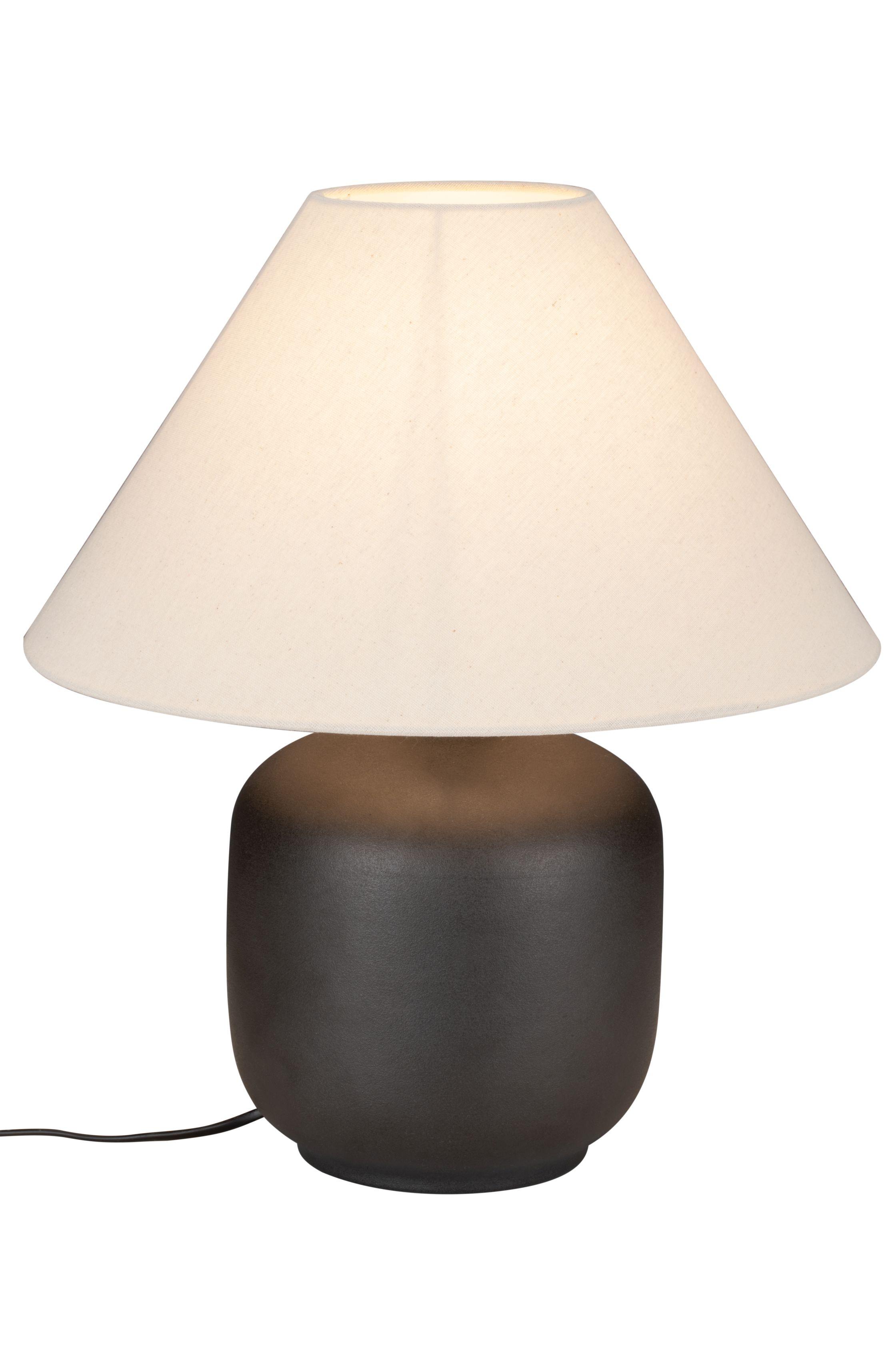 LAMPA STOŁOWA PARMA *SBM* - beżowy/czarny, Lifestyle, metal/tkanina (40/48cm) - Marama
