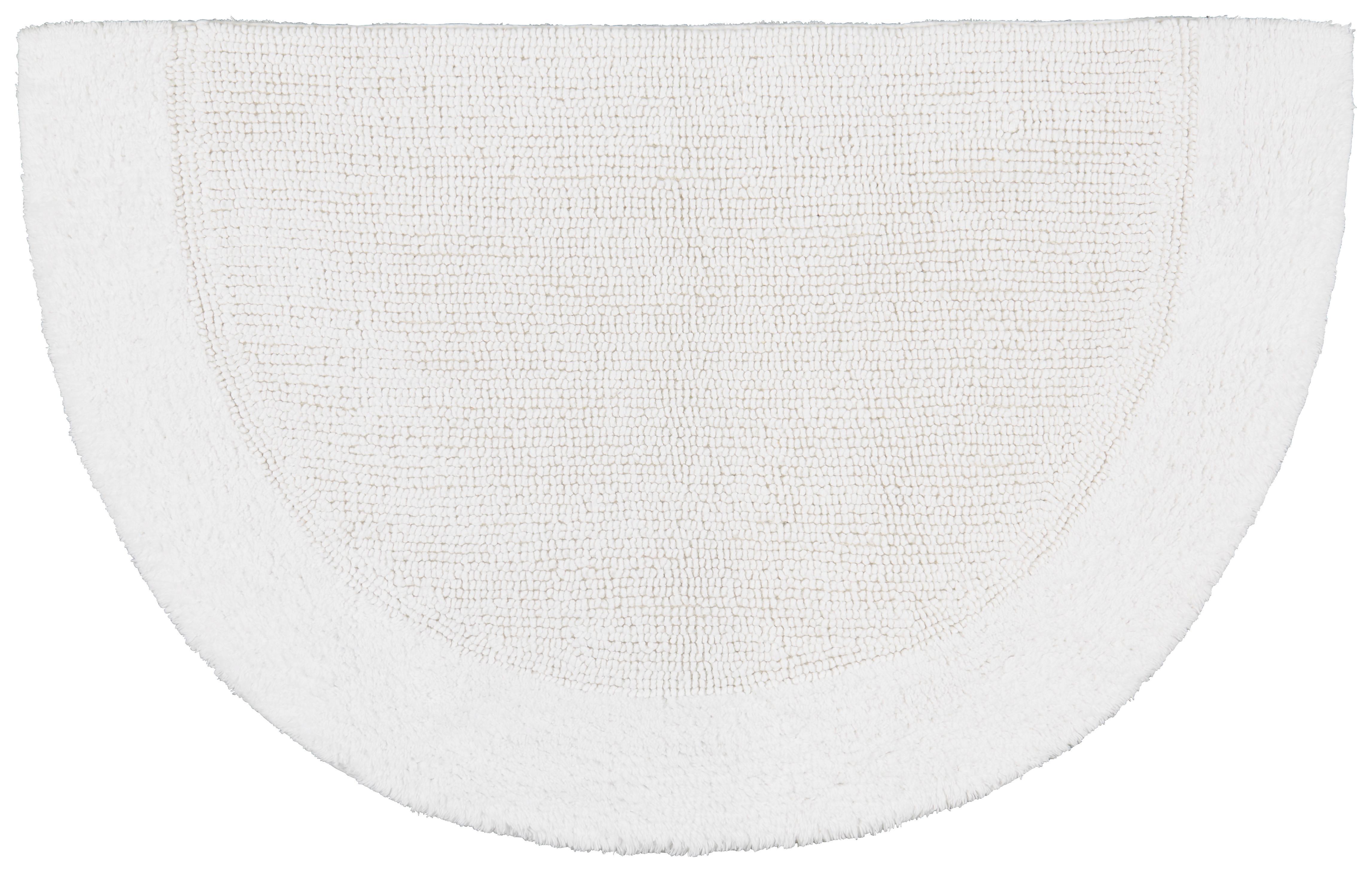 Badematte Karen in Weiß ca. 50x80cm - Weiß, KONVENTIONELL, Textil (50/80cm) - Premium Living