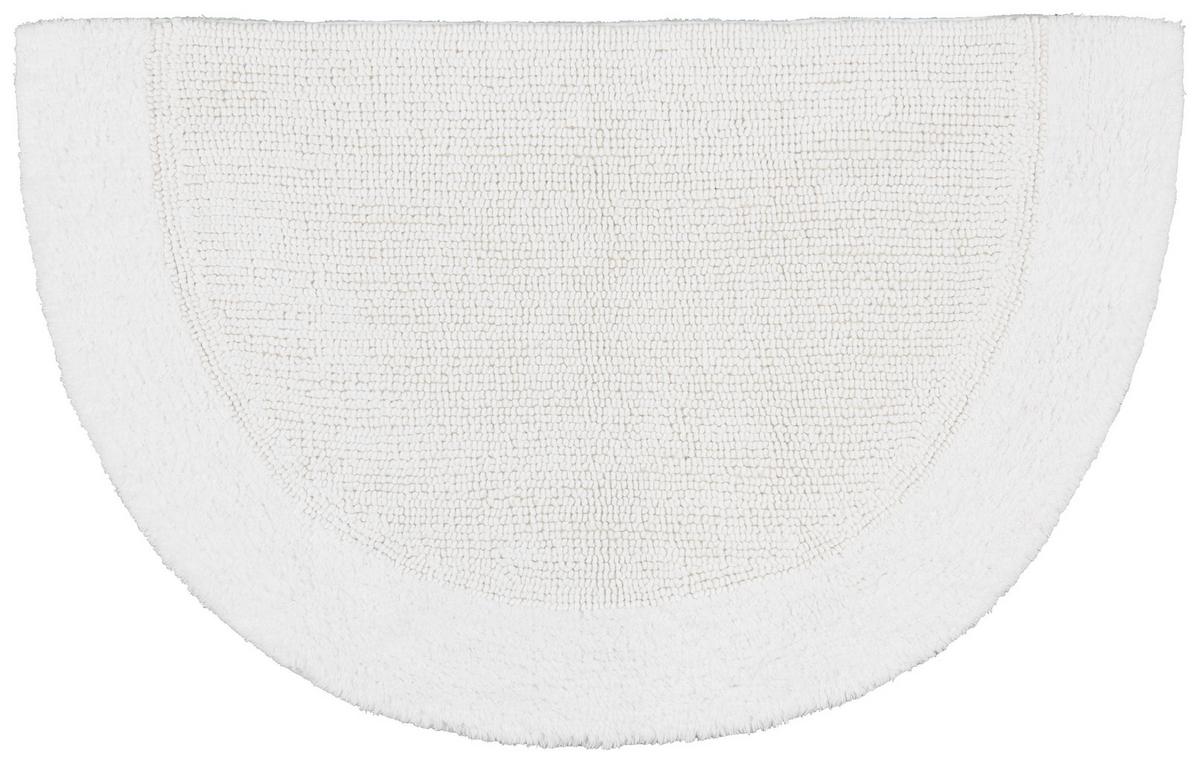 Badematte Karen in Weiß ca. 50x80cm - Weiß, KONVENTIONELL, Textil (50/80cm) - Premium Living