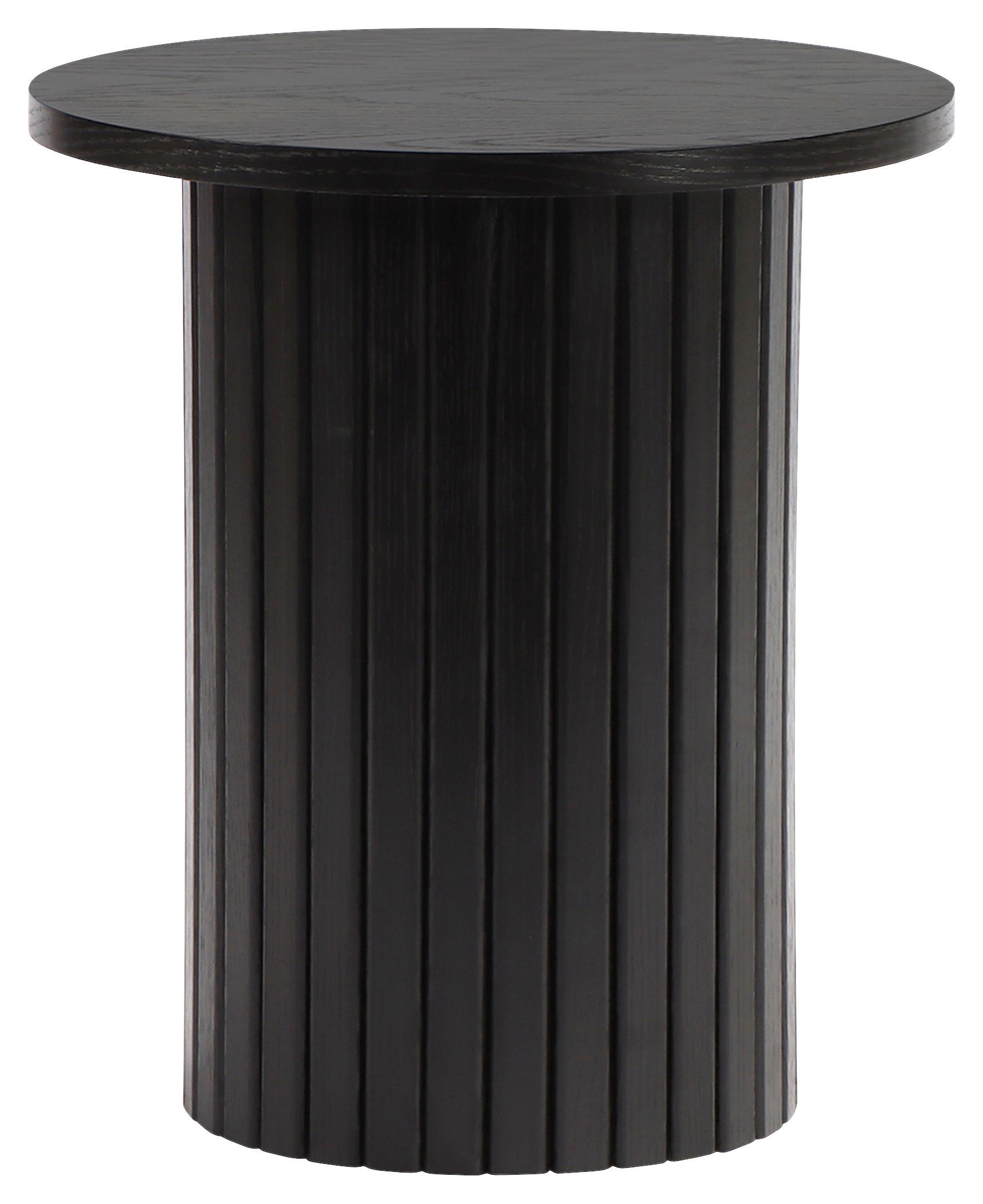 STOLIK BOCZNY PEDRO - czarny, Design, materiał drewnopochodny/drewno (40/40/45cm) - Xora