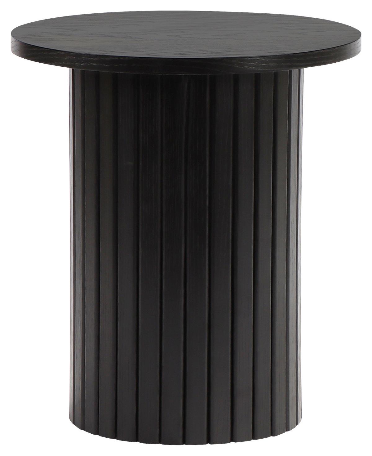 STOLIK BOCZNY PEDRO - czarny, Design, materiał drewnopochodny/drewno (40/40/45cm) - Xora