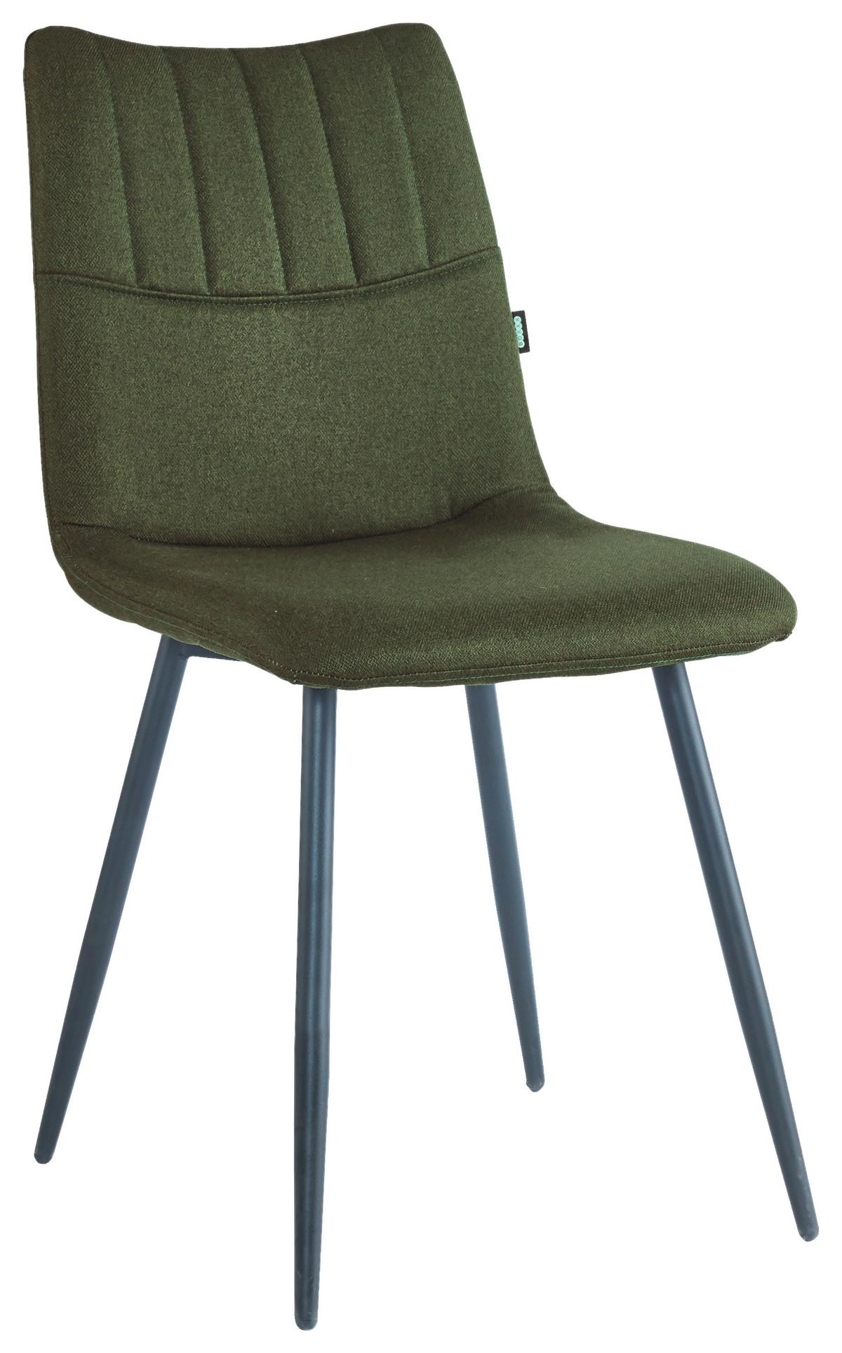 KRZESŁO COURTNEY - zielony/czarny, Design, metal/tkanina (45/89/58cm) - Boxxx