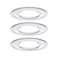 LED-Deckenleuchte Nova max. 3x 6,5 Watt, 3-teilig - Chromfarben/Alufarben, Basics, Metall (7,8cm) - Paulmann