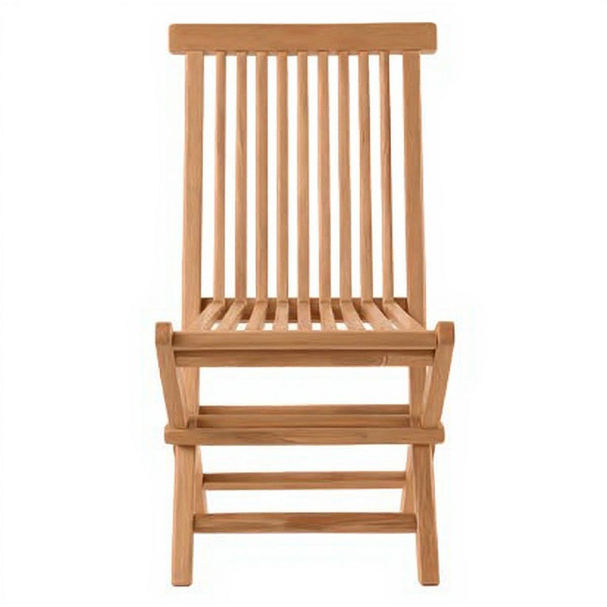 Gartenklappstuhl-Set 2er-Set Naturfarben - Naturfarben, Design, Holz (47/89/57cm) - Gardenson