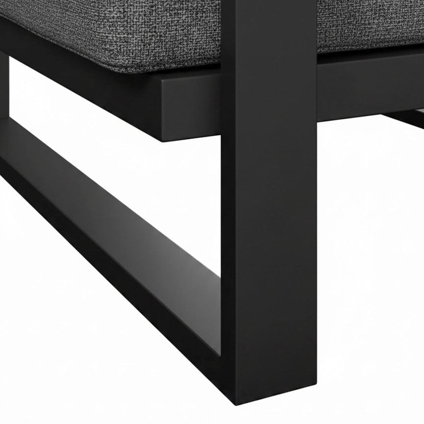 LOUNGEGRUPP FABRIZIA - grå, Modern, metall/trä - Bessagi Garden