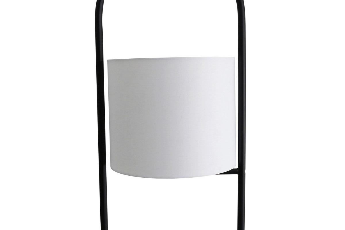 Stoječa Svetilka Acacia - črna/bela, Design, kovina/tekstil (40/153/40cm) - P & B