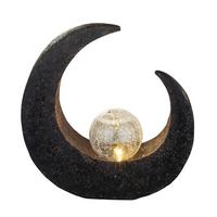 Solarna Svetilka Borneo, S Sijalko - črna/rjava, Design, umetna masa/steklo (29,4/9/30,5cm) - Globo