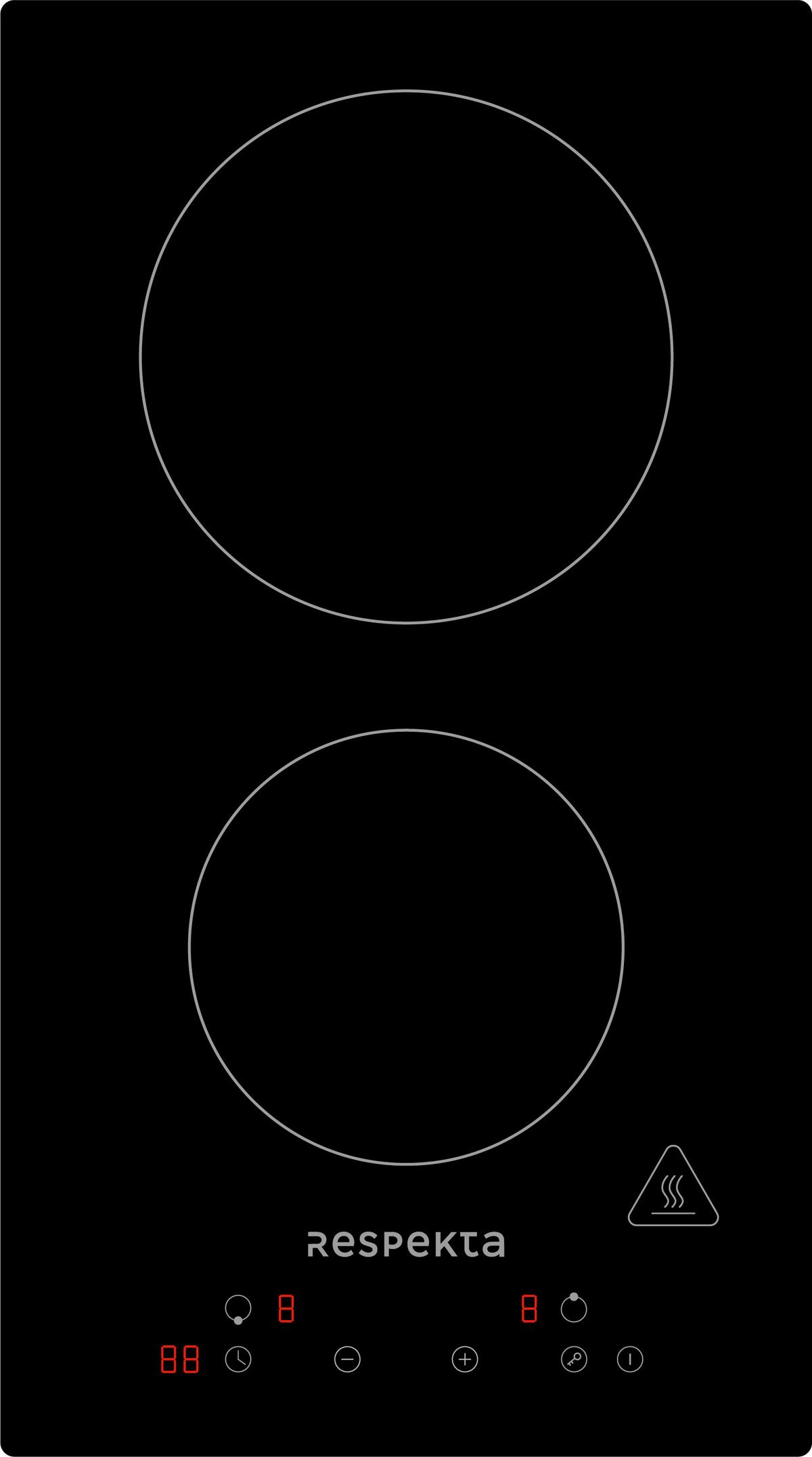 Kuhalna Plošča Bennet - črna, Trend, steklo (29/5/52cm) - Respekta