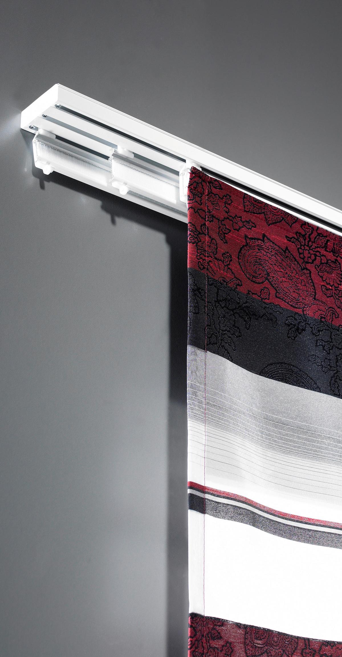 SZYNA DO ZASŁON PANELOWYCH 90000-005 3-CZĘŚCIOWY  ZESTAW - biały, Design, metal (160cm) - Homeware