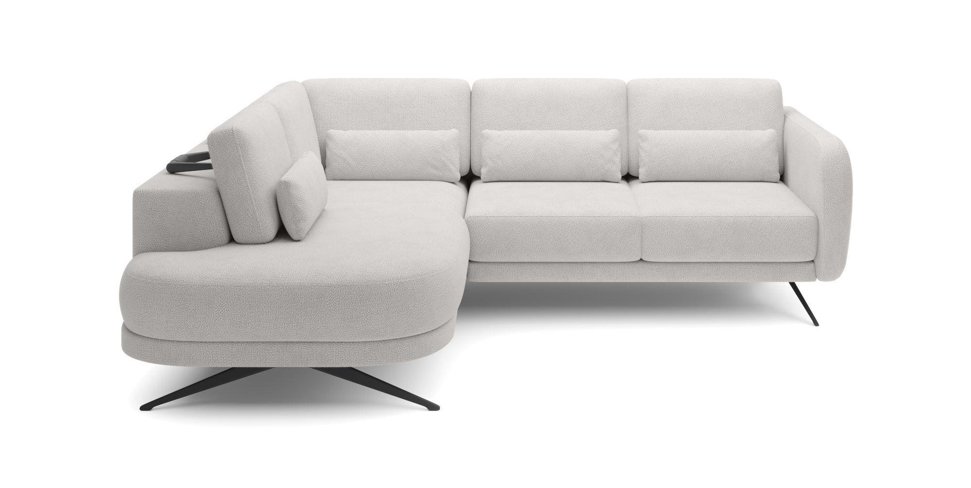 Coltar ILUSSIO L - gri deschis/crem, Modern (205-248/83-104/111cm) - Modern Living