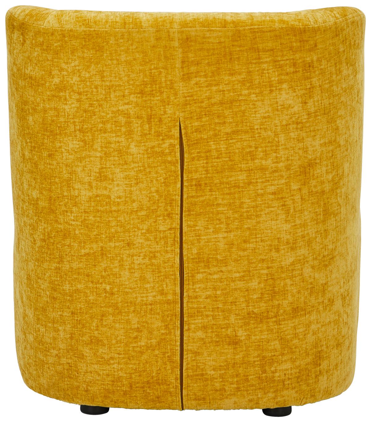 FOTEL POLSTER - żółty, Design, drewno/tkanina (64/71/73cm) - MID.YOU